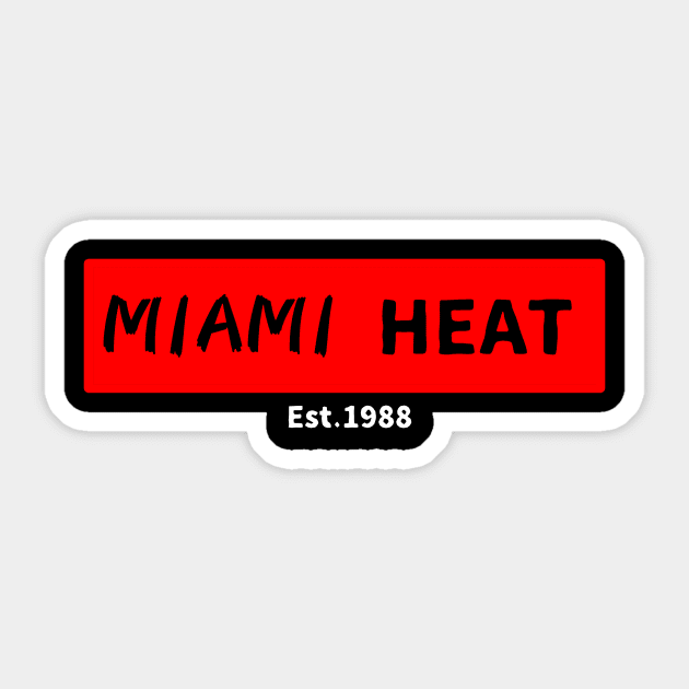 Miami heat Sticker by Cahya. Id